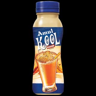 Amul Kool Milk - Badam Flavour, 180 Ml Pet Bottle