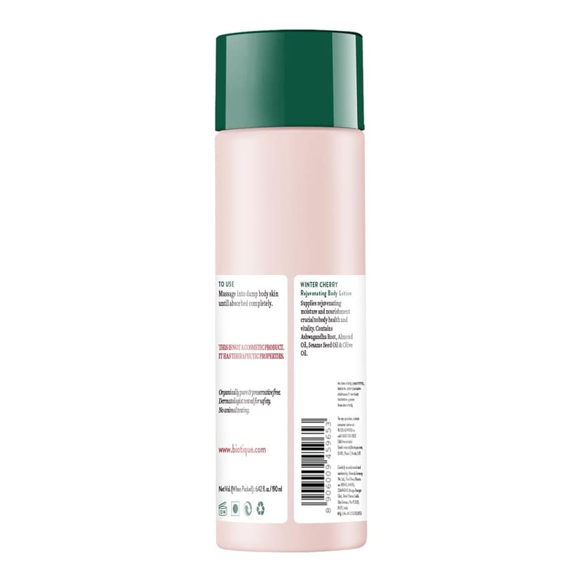 Biotique Winter Cherry Rejuvenating Body Lotion 190ml view 2