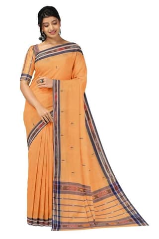 APCO Handloom (A Andhra Pradesh Govt Emporium)- Women's Traditional Pure Handloom Dulla Cotton Saree | DL0044