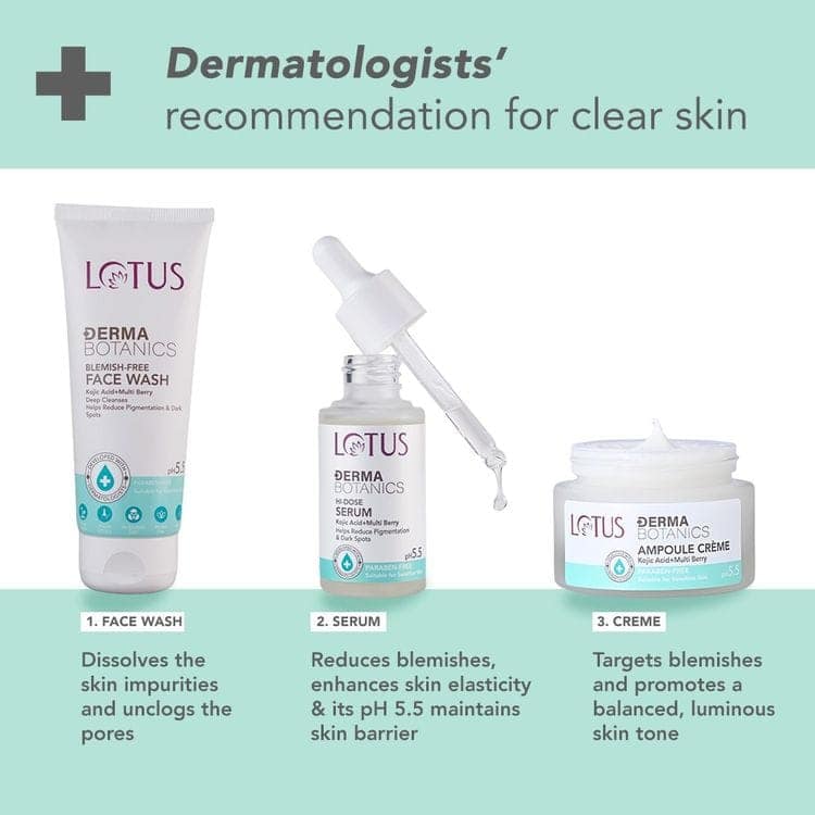 Lotus Herbals Lotus Dermabotanics Kojic Acid + Multi Berry Ampoule Face Cream pH5.5 Suitable For Sensitive Skin (50g) view 8