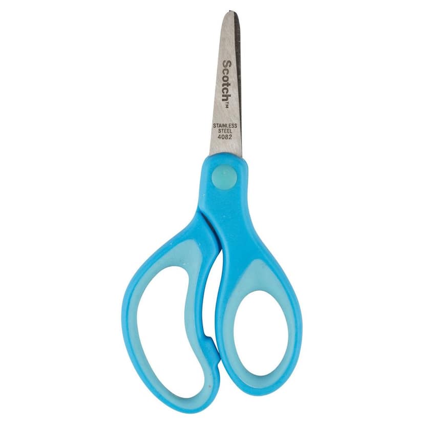3M Scotch 5" Stainless Steel Kid Safe Scissors | Blunt Tip | Soft Grip | Left and right hand | 5 YR Limited Warranty view 3