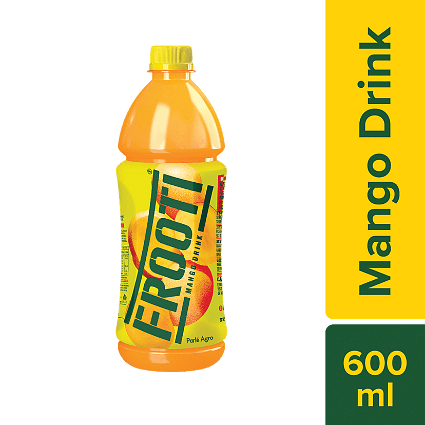 Frooti Mango Drink, Fresh N Juicy, 600 Ml Bottle