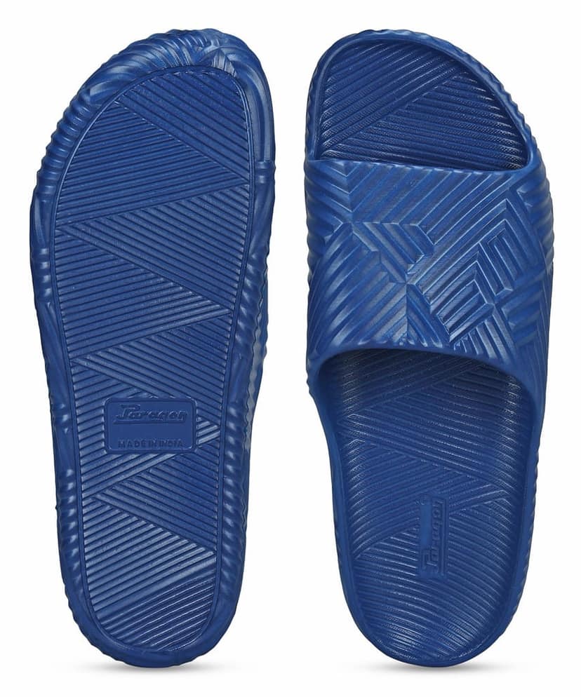 Paragon EVK10924G Men's Waterproof Blue Sliders with Comfortable Anti-Skid Sole view 4