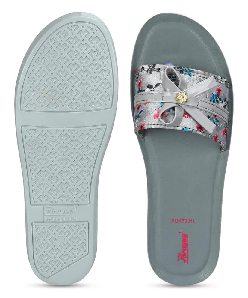 Paragon Women's Grey Sliders with Anti-skid Cushioned Sole for Everyday Use view 4