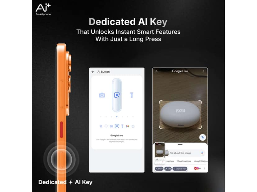 Ai+ Nova 2 Neo 5G Smartphone, 4GB RAM, 128GB Storage - Orange view 2