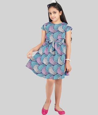 Being Naughty Polyester Frock For Girls ( Pack of 1 , Multicolor )
