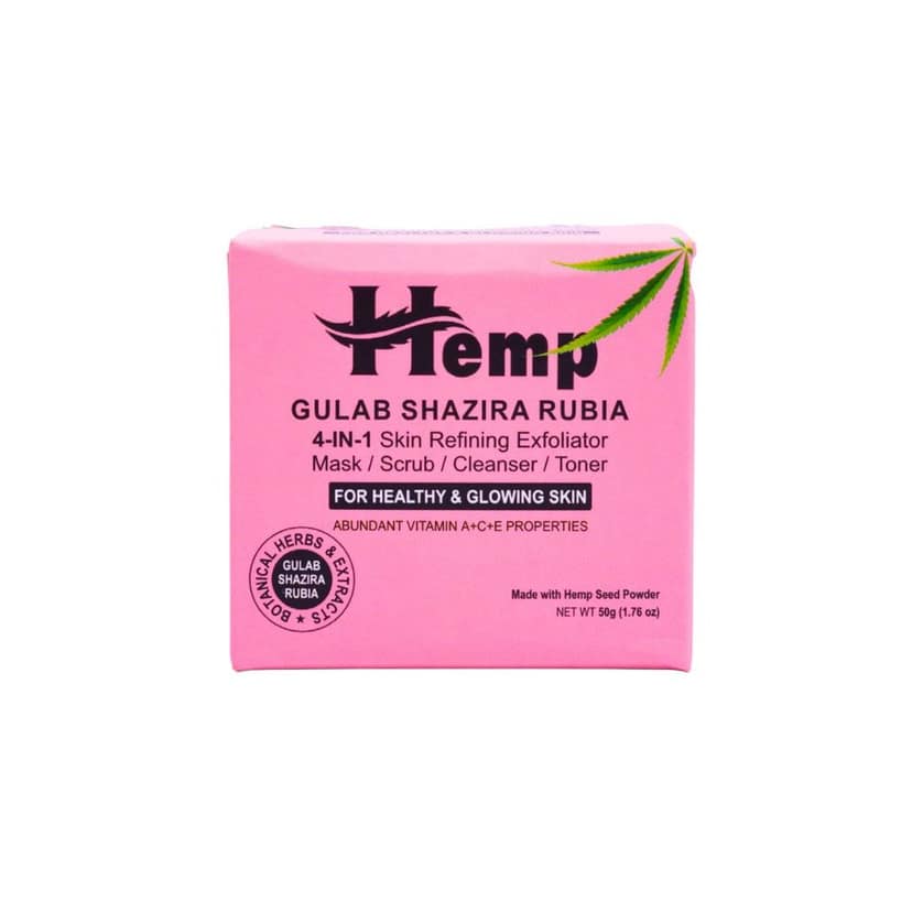 INDUS HEMP GULAB SHAZIRA RUBIA| 4-IN-1 SKIN REFINING EXFOLIATOR MASK / SCRUB/ CLEANSER/TONER | FOR HEALTHY & GLOWING SKIN view 2