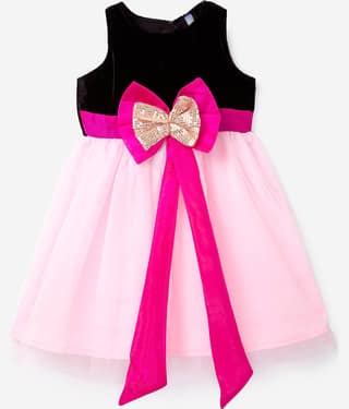 K&U Polyester A-line Dress For Girls ( Pack of 1 , Pink )