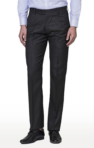 TAHVO Men Black Formal Trousers