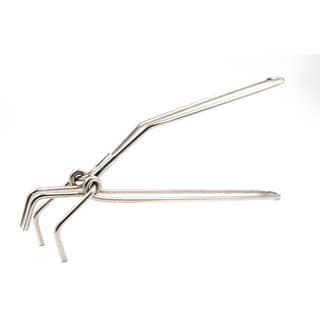 i WARE KkitchenCare Stainless Steel Wire Tong/Premium Doctor Pakkad Utensil Holder, Kitchen Pincers (Silver, Long, 26cm)