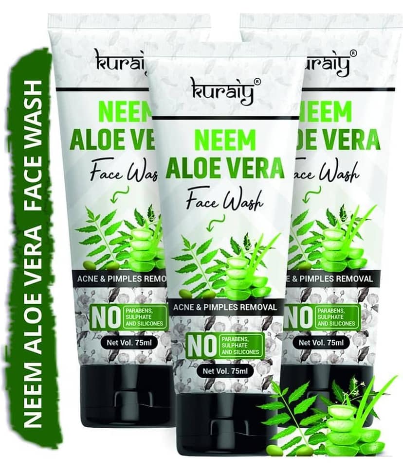KURAIY Face Wash Soothing Clear Calming Facial Cleanser 225ml pack of 3