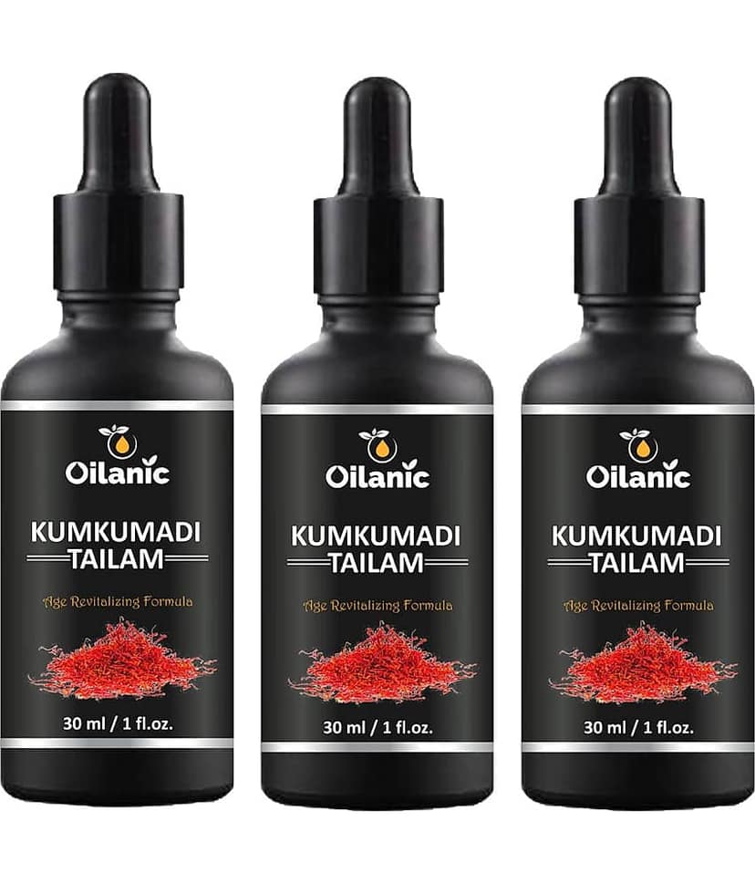 Oilanic Kumkumadi Tailam For Glowing & Radiant Skin Face Serum 90 mL Pack of 3