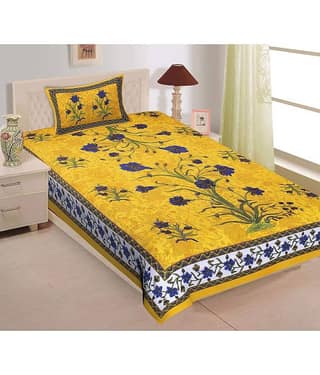 Uniqchoice Cotton Single Bedsheet ( Green )