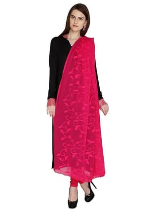 Pure Cotton Dupatta (Raani Pink)