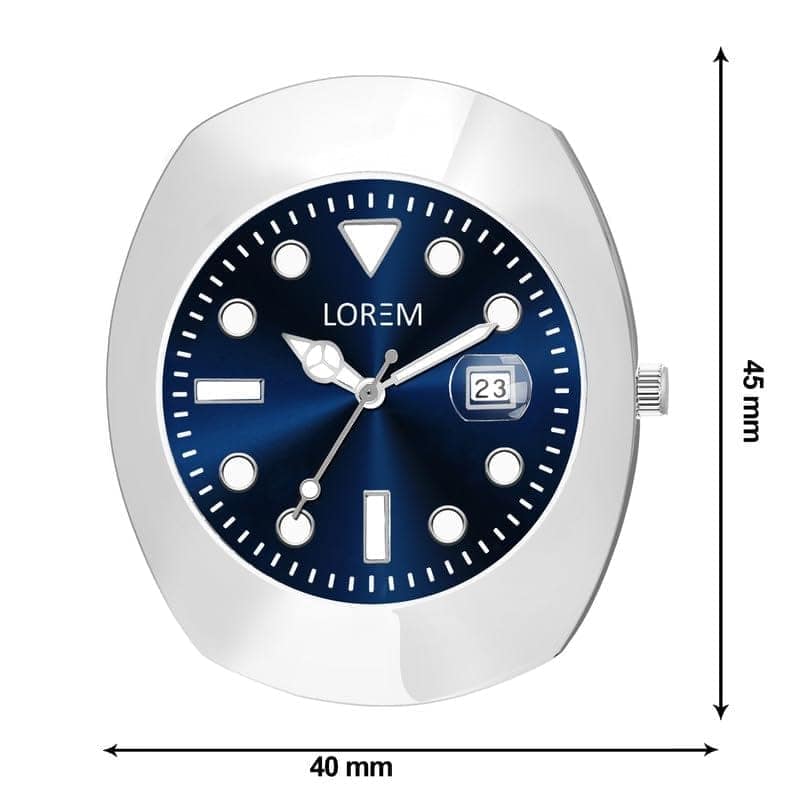 LOREM Silver Intermesh Stainless Steel Strap Analog Watch for Men LR141-UF view 5