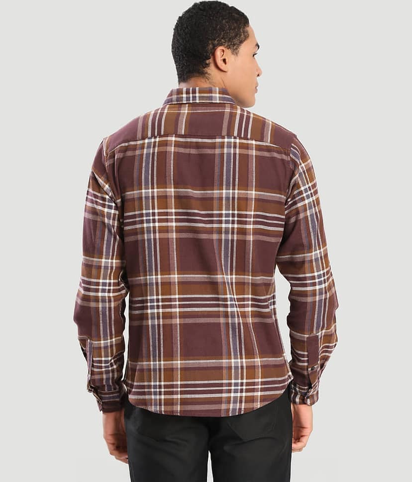Bene Kleed 100% Cotton Regular Fit Checks Full Sleeves Men's Casual Shirt - Red ( Pack of 1 ) view 5