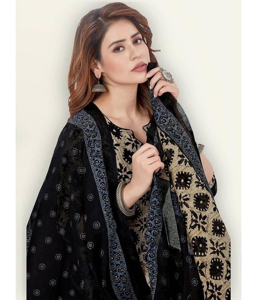 Jevi Prints Cotton Kurti With Patiala - Stitched Suit Single view 2