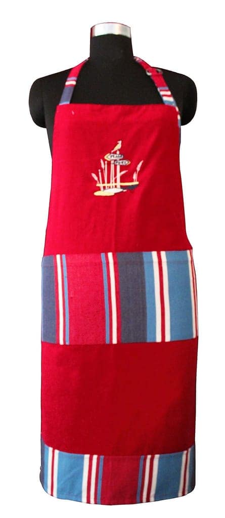 Airwill, 100% Cotton Designer Weaved Aprons, with 1 Center Pocket, Adjustable Buckle on Top and 2 Long Ties On Both 2 Sides. Pack of 2 Piece view 2