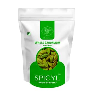 Spicyl Cardamom 7.5 mm to 8.0 mm Sizes, 2nd Quality Grade, Indian Green Cardamom, Whole Cardamom, Green Elaichi (Pack of 1) (Size - 1000 Gram) by Spicyl Cardamom Private Limited