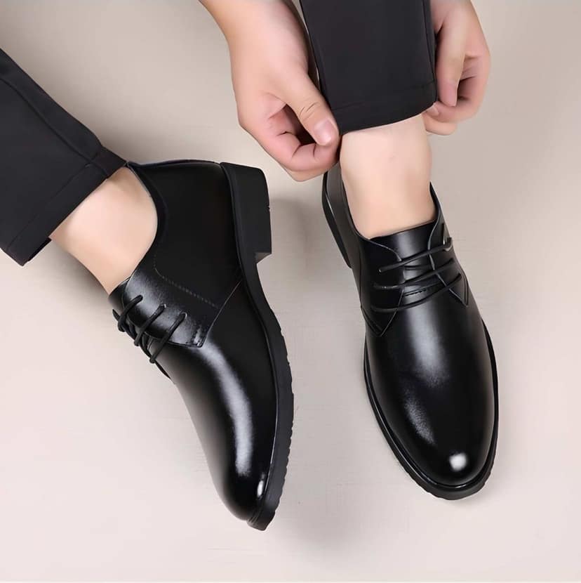 WUGO::Latest Gorgeous Men Formal Shoes|Black Derby Shoes|Outdoor Office Shoes For Men's & Boys (Free Home Delivery)