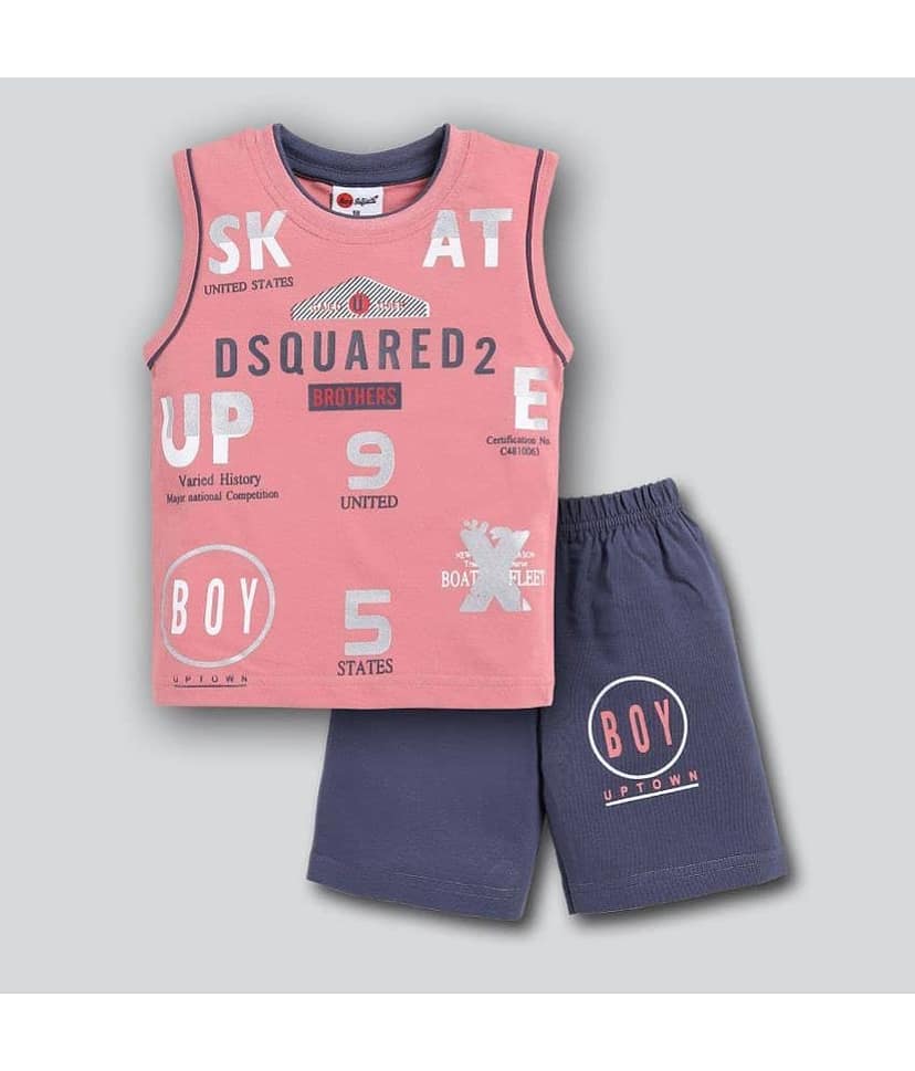 Mars Infiniti Pack of 1 Unisex for Baby Cotton T-Shirt & Shorts ( Pink )