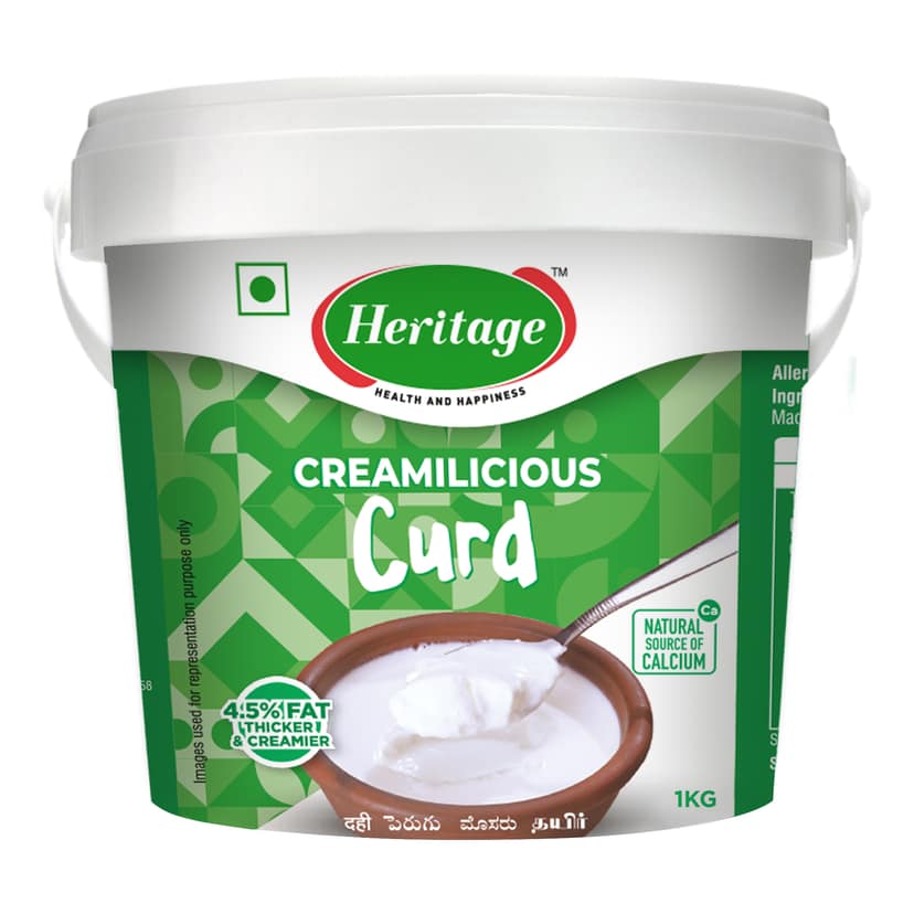 HERITAGE CREAMILICIOUS CURD TUB 1KG