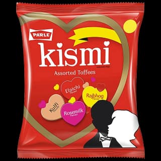 Parle Kismi Toffee - Assorted With Elaichi, Rosemilk, Kulfi & Rajbhog, 245.5 G (Get 24.5 G Extra)