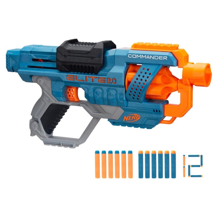 Nerf Elite 2.0 Commander Rd-6 Blaster, 12 Darts, 6-Dart Rotating Drum view 2