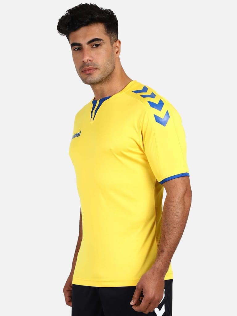 Core Round Neck Half Sleeve Solid Regular fit Polyester T-shirt for Men Comfortable Breathable Fabric Stretchable for Everyday Use Ideal for Yoga Training Gym Running or Performance view 3