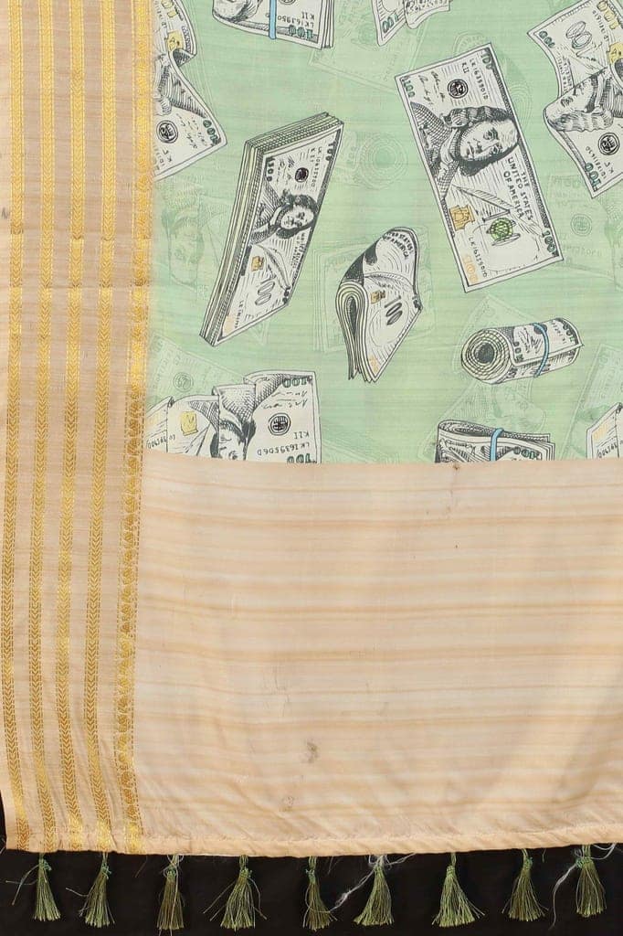Women's Chanderi Digital Print Saree view 6