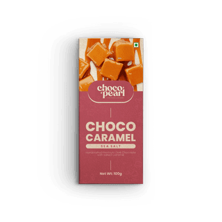 Choco Pearl Choco Caramel Handcrafted Premium Dark Chocolate With Sea Salted Caramel 100gm