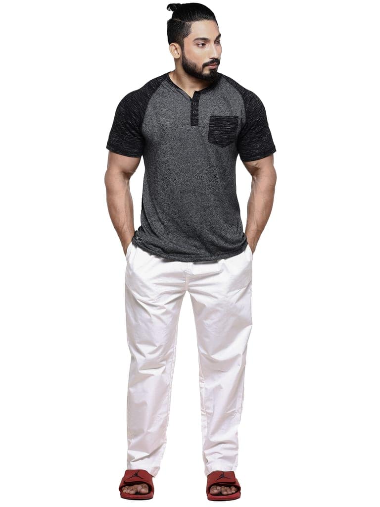 Twist99 Mens Premium Cotton Solid Plus Size Pyjama view 3