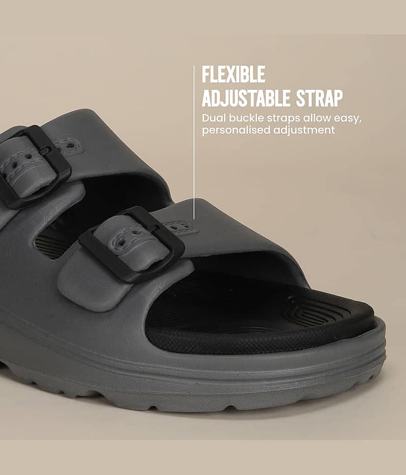 Avant BuckleStride Grey Men's Slide Flip Flop view 4