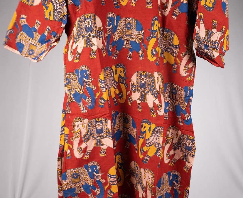 Kalamkari Kurti Red Colour view 2