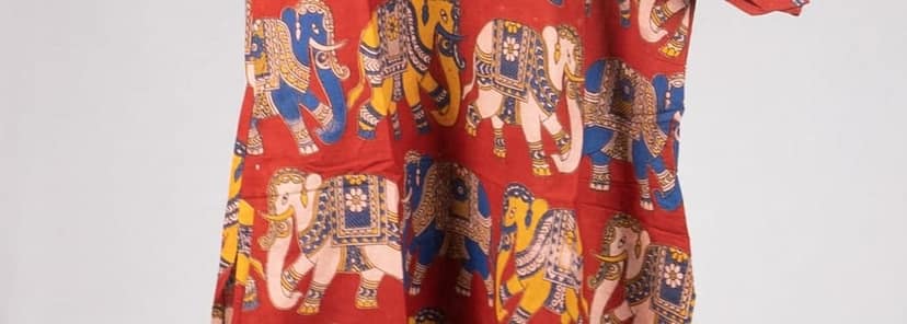 Kalamkari Kurti Red Colour view 5