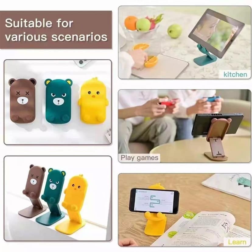 Cute Cartoon Design Multi-Angle Adjustable Foldable Mobile Stand view 6