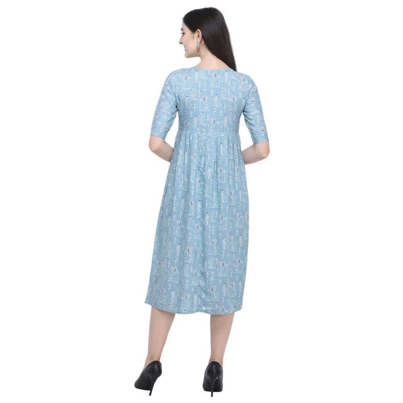 SHOPPING QUEEN Women Rayon Anarkali Kurta view 2
