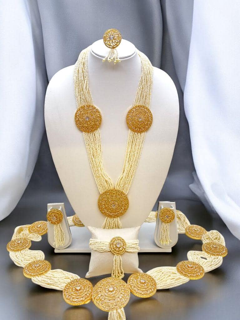 Belt Set With CZ Stones and Pearls - Signature Collection By Amit Chauhan And Sons