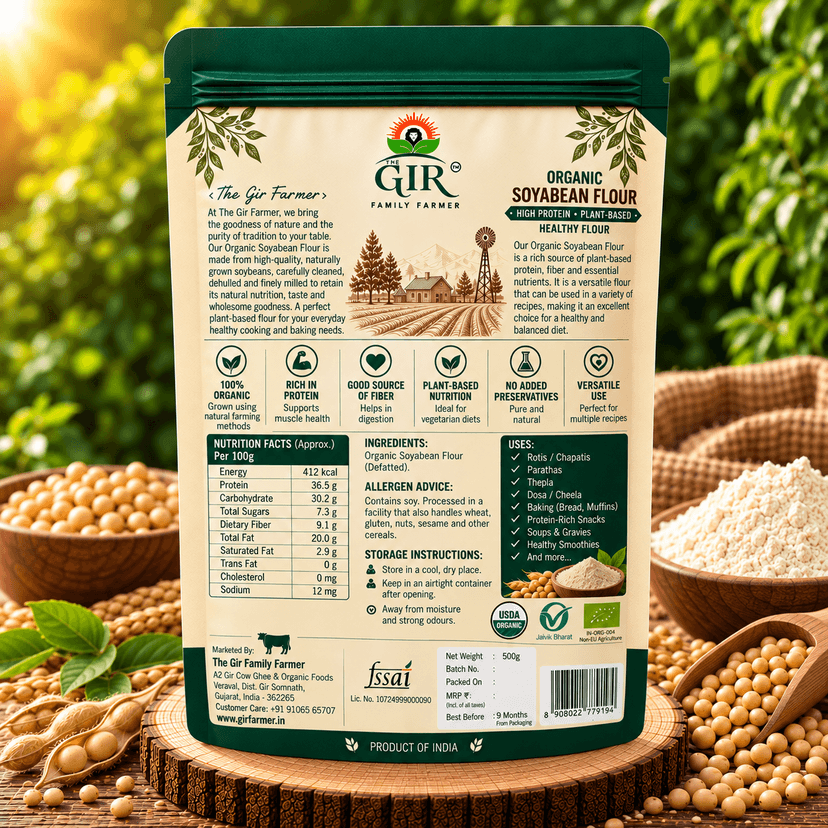 Organic Soyabean Flour | High Protein Plant-Based Healthy Flour view 2