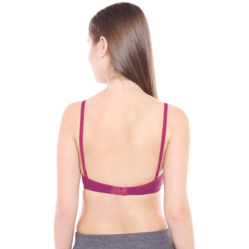 Bodycare Polycotton Padded Non wired Tshirt Bra-Pack of 3 view 4