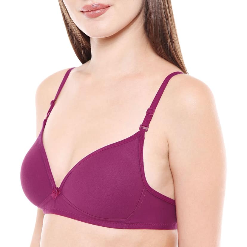 Bodycare Polycotton Padded Non wired Tshirt Bra-Pack of 3 view 5