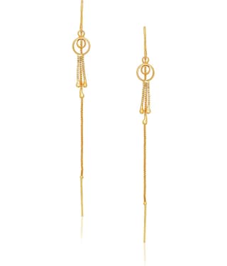 Drashti Collection Golden Jhumki Earrings ( Pack of 1 )