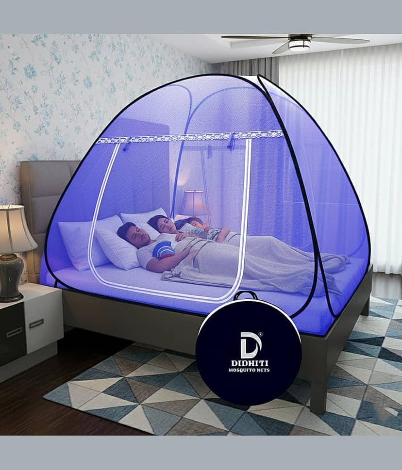 didhiti - Pink Polycotton Foldable Mosquito Net ( Pack of 1 )