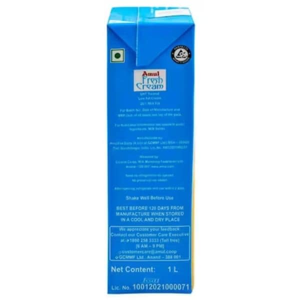 Amul Fresh Cream 1 Ltr view 4
