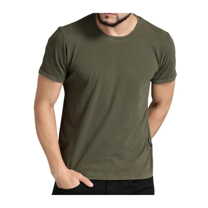 Trishoolin Plain T-Shirt | Regular Fit | Crew Neck / Round Neck Half Sleeve | Design 10000MB | Pack of 1