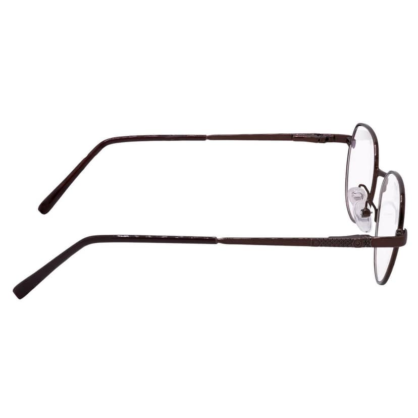 Hrinkar Trending Eyeglasses: Brown Oval Optical Spectacle Frame For Men & Women |HFRM-BWN-19015 view 3