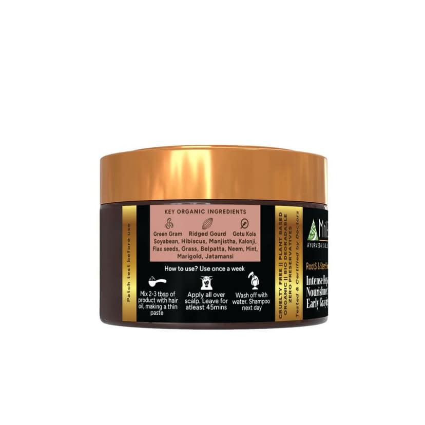 MrilQ Roots & Stems | Hair Mask | Intense Repair | Hair Regrowth | Control Early Greying (pack of 2) view 2