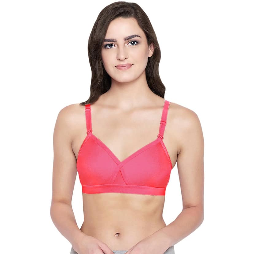 Bodycare 100% Cotton Non Padded Non wired Seamless Bra-Pack of 3 view 2