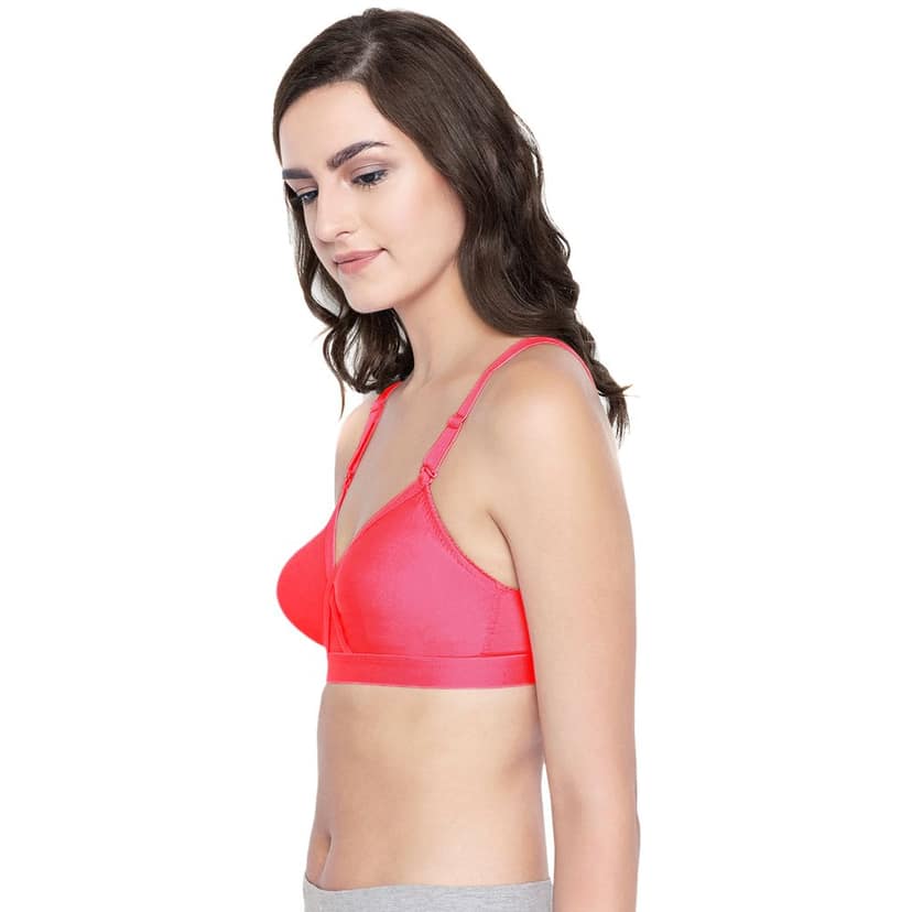 Bodycare 100% Cotton Non Padded Non wired Seamless Bra-Pack of 3 view 3