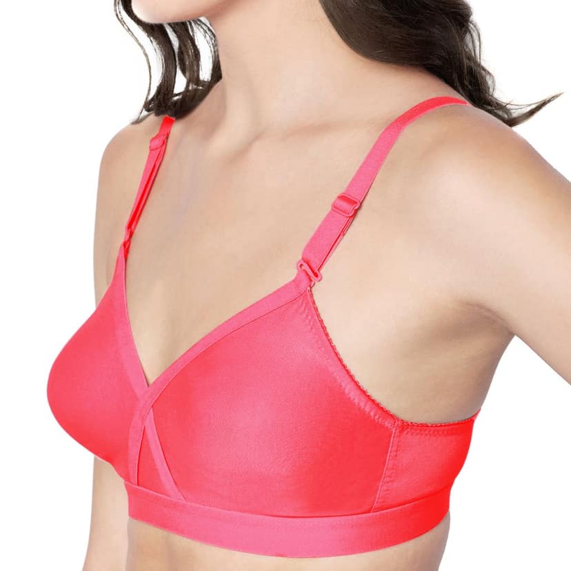 Bodycare 100% Cotton Non Padded Non wired Seamless Bra-Pack of 3 view 5